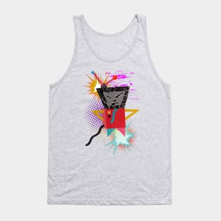 ROBOTS CRABBY MR TV ROBOT ZAP GOLD Memphis Post Modern Pop Style Tank Top